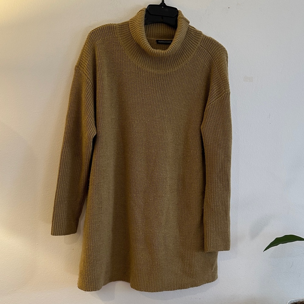 Eileen Fisher Warm Brown Turtleneck Sweater -Preloved